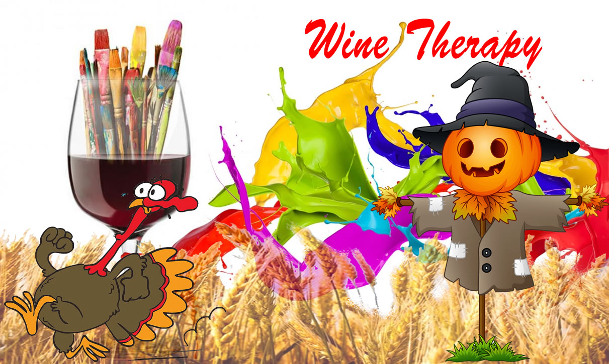 Thanksgiving & Fall Wine Therapy's Sip & Paint
