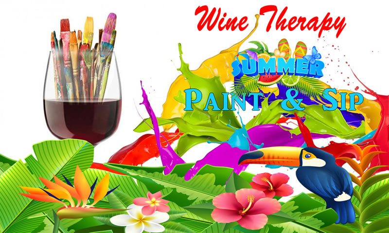 Summer Fun Wine Therapy Sip & Paint