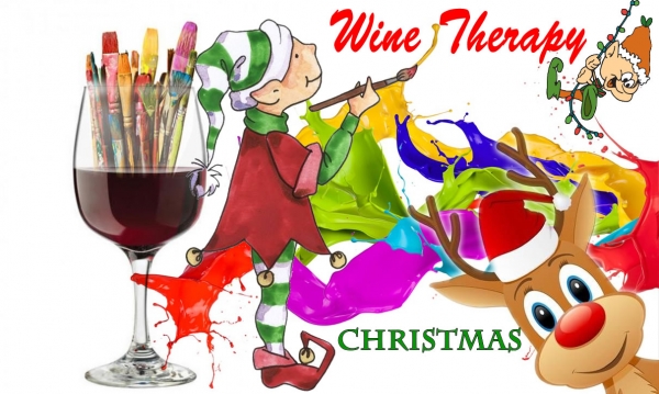 Christmas Wine Therapy's Sip & Paint