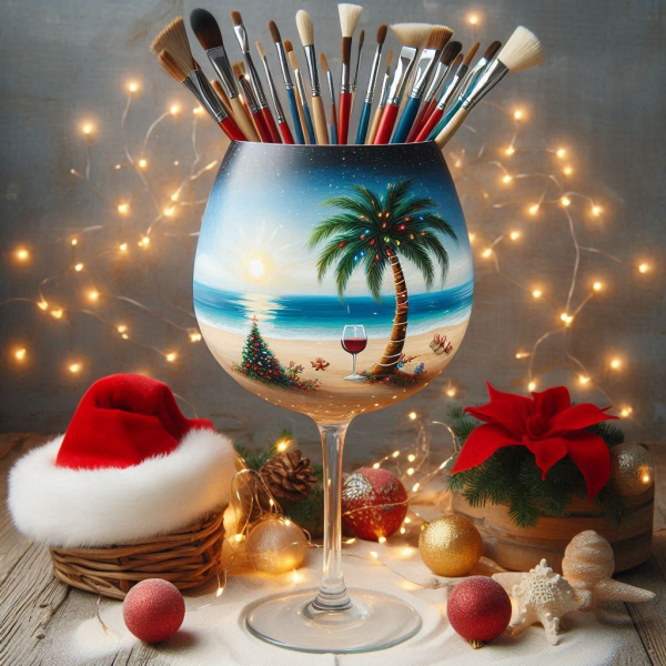 Christmas In July Wine Therapy Sip & Paint (LAST SIP & PAINT EVER!)